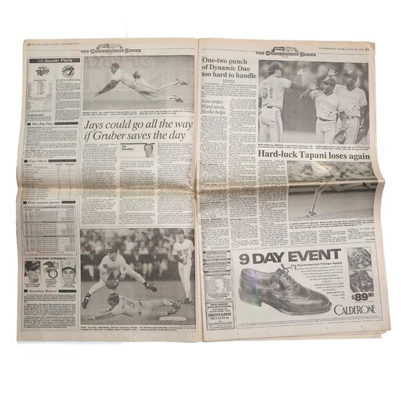 Vintage 1991 Toronto Star Blue Jays Sports Section Classifieds Baseball Retro - Picture 5 of 8
